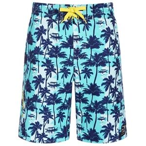 Laguna BLUE ATOLL‎ Big Boys Ultimate Palm Swim Trunks, US Small/8 NWT